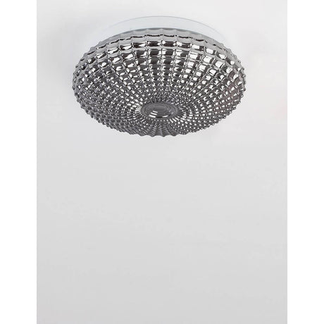 Clam badeværelse loftlampe glas med elegant design og mønstret glasskærm til badeværelse atmosfære.