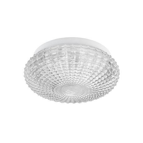 Clam Bad Deckenlampe Glas mit designtem Glasschirm für Badezimmer, IP44-zertifiziert und stilvoll.