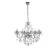 Nova Luce Connor 8-light pendant light, clear crystal, chandelier with chain suspension
