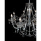 Nova Luce Connor 8-light pendant light made of clear crystal with decorative pendant elements, detailed view
