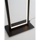 Cornice LED Stehleuchte 153cm Schwarz - Detailaufnahme der schwarzen Stehleuchte mit LED-Beleuchtung.