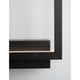 Nova Luce Cornice LED square wall light, black metal frame design with integrated LED lighting, modern geometric shape