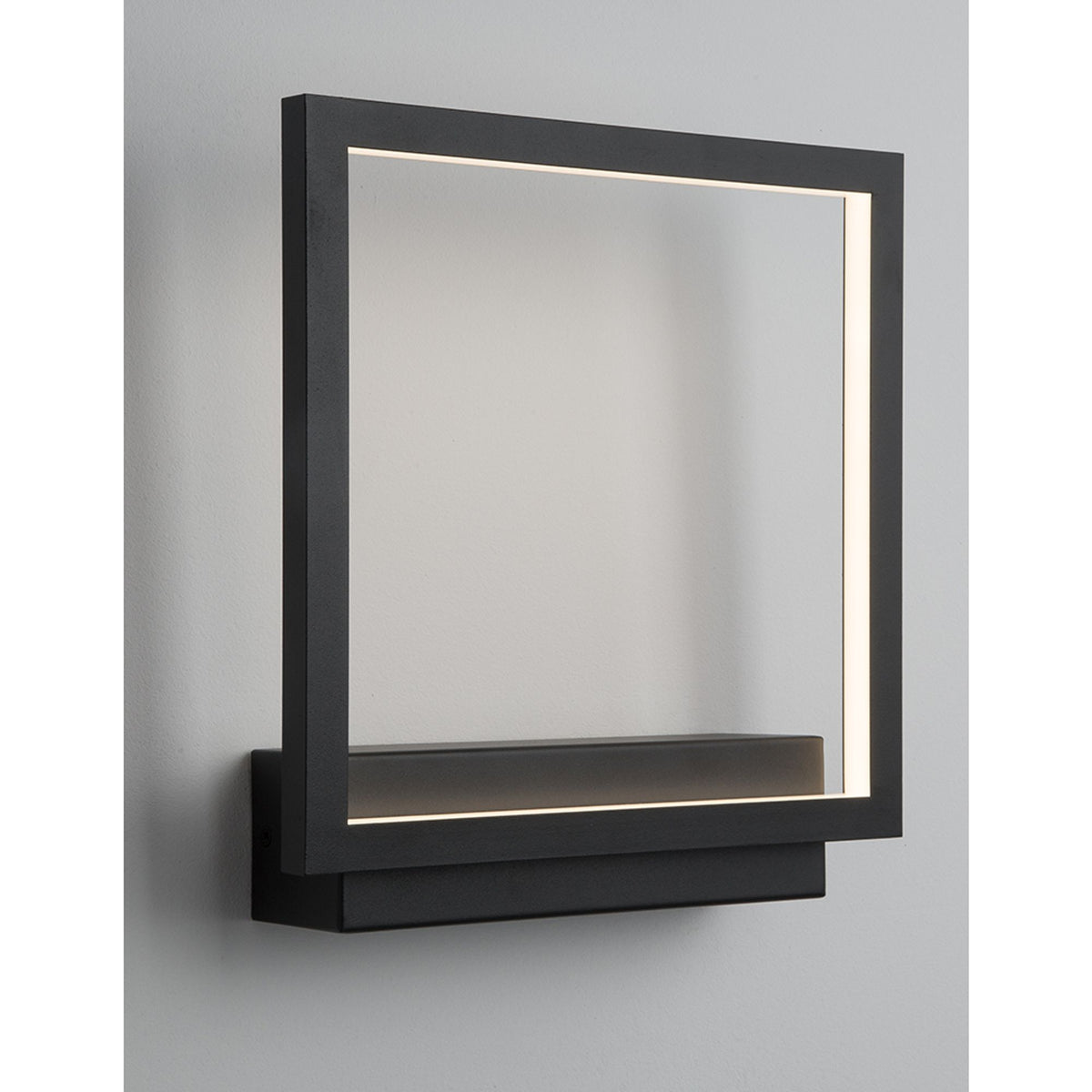 Nova Luce Cornice LED square wall light in black, square shape with integrated LED lighting, modern wall mounting