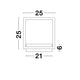 Nova Luce Cornice LED square wall light black, 25x25cm, technical view with dimensions
