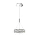 Corona LED Pendelleuchte Ø 27cm Kristall, elegante Deckenleuchte aus glänzendem Kristall mit modernem Design.