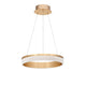 Courtez LED Hängeleuchte Gold mit modernem Design aus Acryl und Aluminium für eine nachhaltige Beleuchtung.