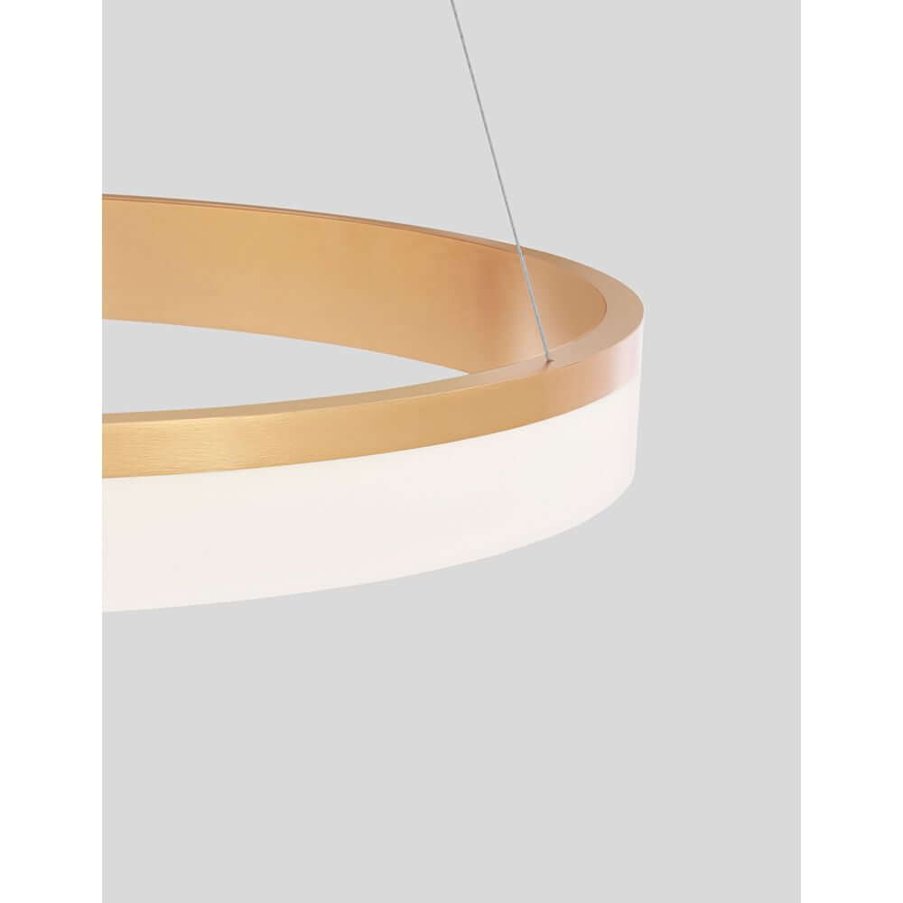 Courtez LED Hängeleuchte Gold aus hochwertigem Acryl und Aluminium in elegantem Design.