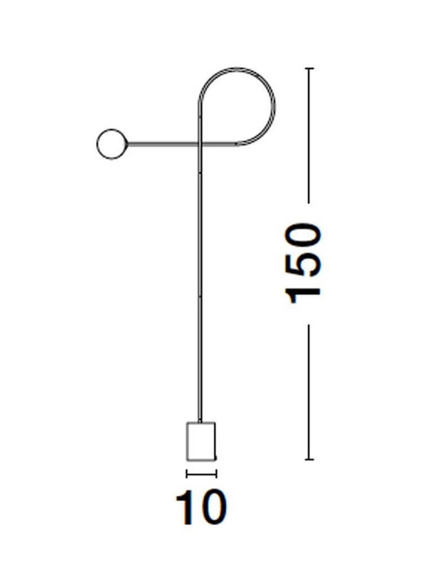 Dedalo Stehlampe Schwarz Glas Opal, moderne Stehleuchte mit schlankem Design und opalem Licht für Wohn- und Arbeitsräume