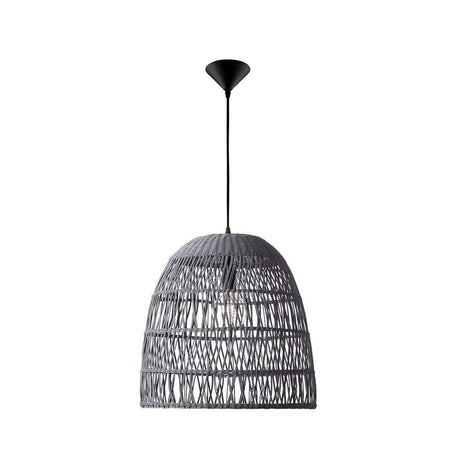 Destin hængelampe grå rattan, elegant pendel lavet af robust rattan til spisestue og stue.