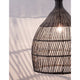 Pendelleuchte Destin aus Rattan in Grau, erzeugt gemütliche Atmosphäre mit Ethno-Design und eleganten Schatten.