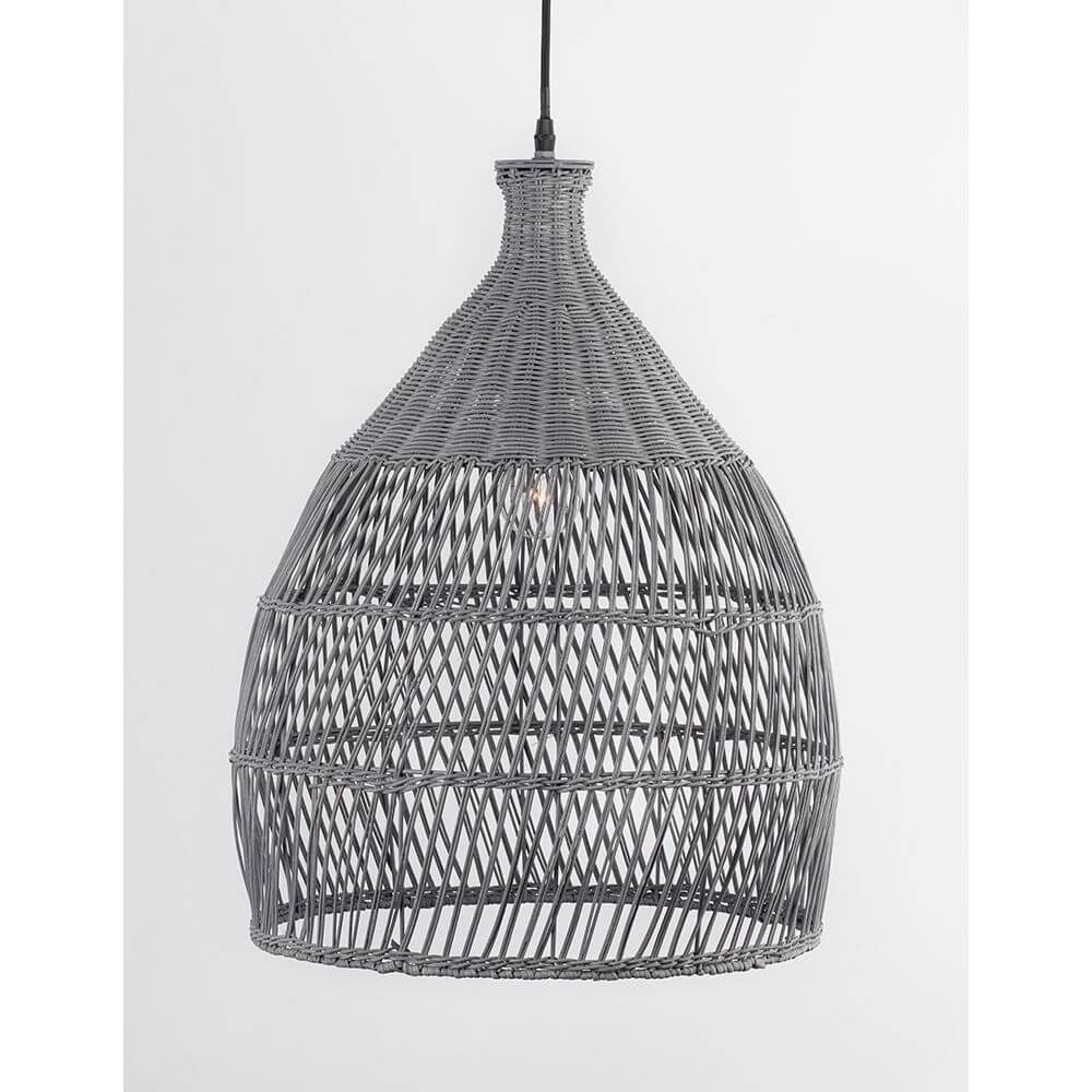 Destin rattan suspendu gris