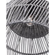 Destin Rattan Pendelleuchte in Grau, Ethno-Design, ideal für gemütliche Wohnatmosphäre, aus robustem Rattan gefertigt.