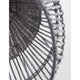 Detailaufnahme der Destin Rattan Pendelleuchte in Grau, zeigt das authentische Ethno-Design und die natürliche Rattan-Optik.