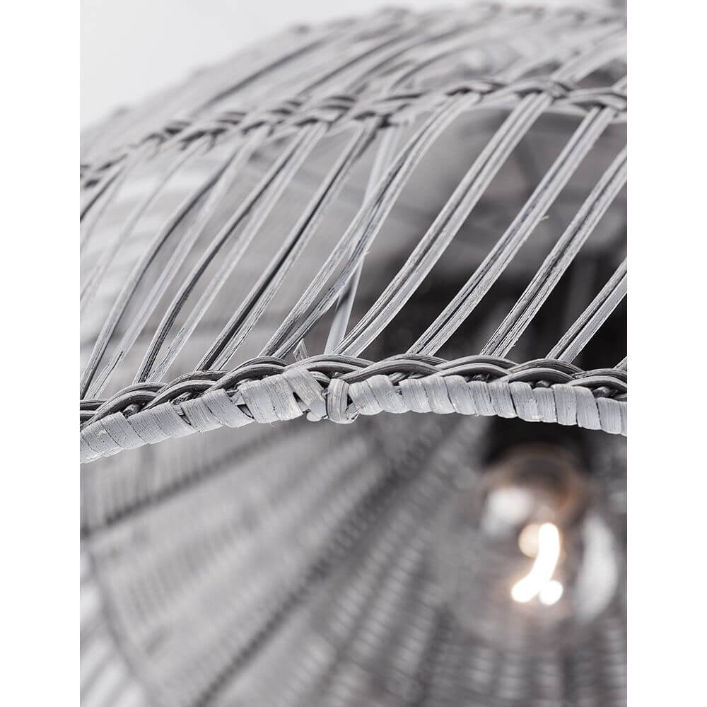 Destin rattan pendant lamp gray