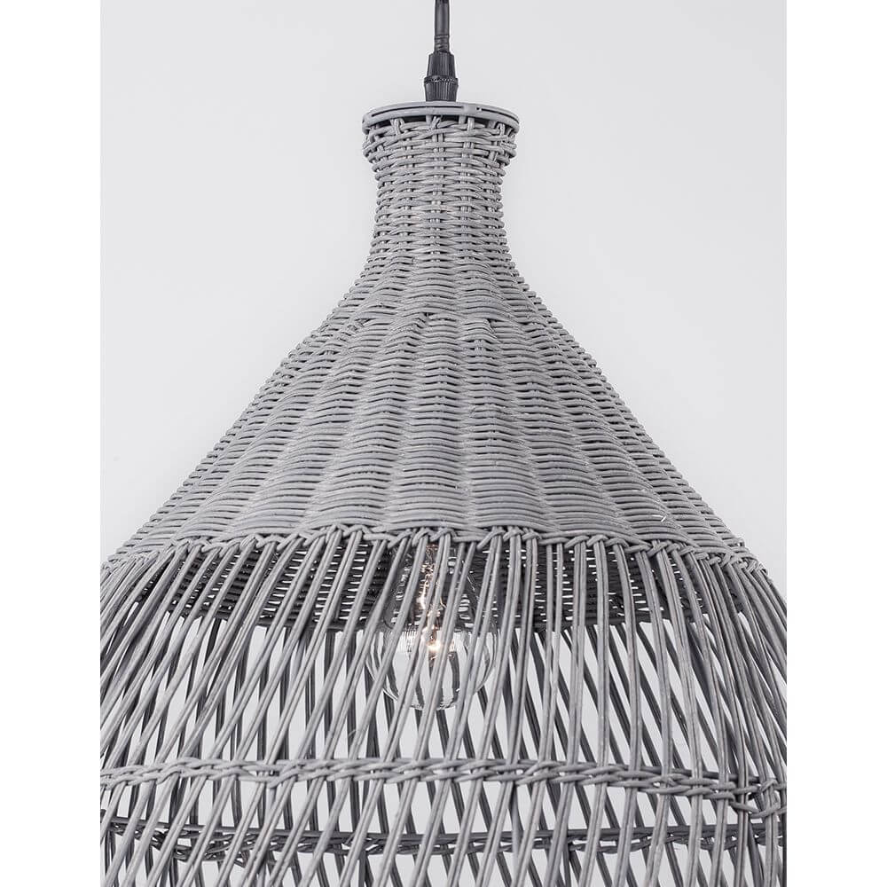 Destin rattan pendant lamp gray