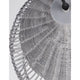 Detailansicht der Destin Rattan Pendelleuchte in Grau mit Ethno-Design und natürlicher Rattan-Optik.