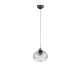 Devon glass pendant lamp brown, clear