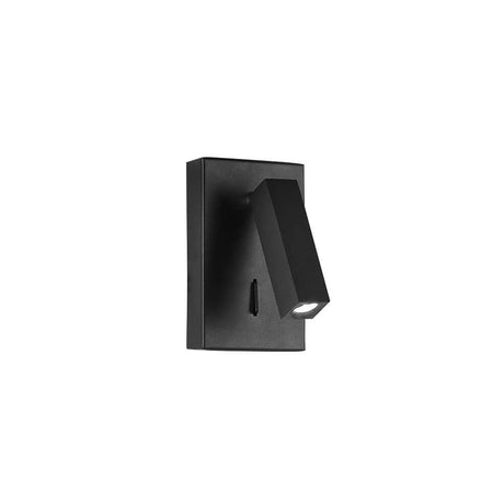 Dona LED Wandlampe schwarze LED-Wandleuchte aus Aluminium mit warmweißem Richtstrahler
