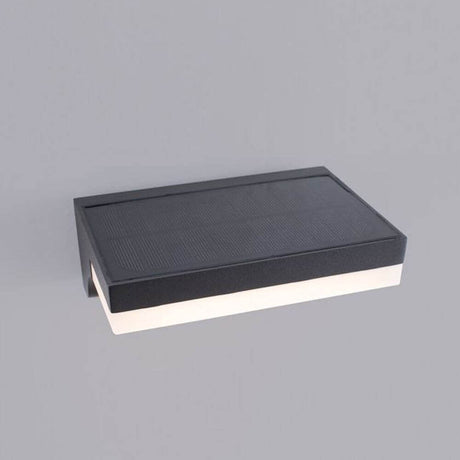 Dyn wall solar light with motion sensor in a modern design on a gray background