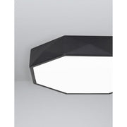 Eben LED Deckenlampe Ø 40cm in schwarzem, minimalistischen Design für moderne Wohnräume.