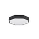Eben LED Deckenlampe Ø 40cm in minimalistischer, schwarzer Geometrie für moderne Wohnräume.