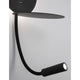 Eclip LED Wandlampe mit USB, moderne Wandleuchte mit Ablage und verstellbarem Strahler.