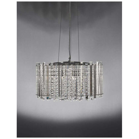 Element krystall-pendellampe Ø 41cm i moderne design med glitrende krystaller.