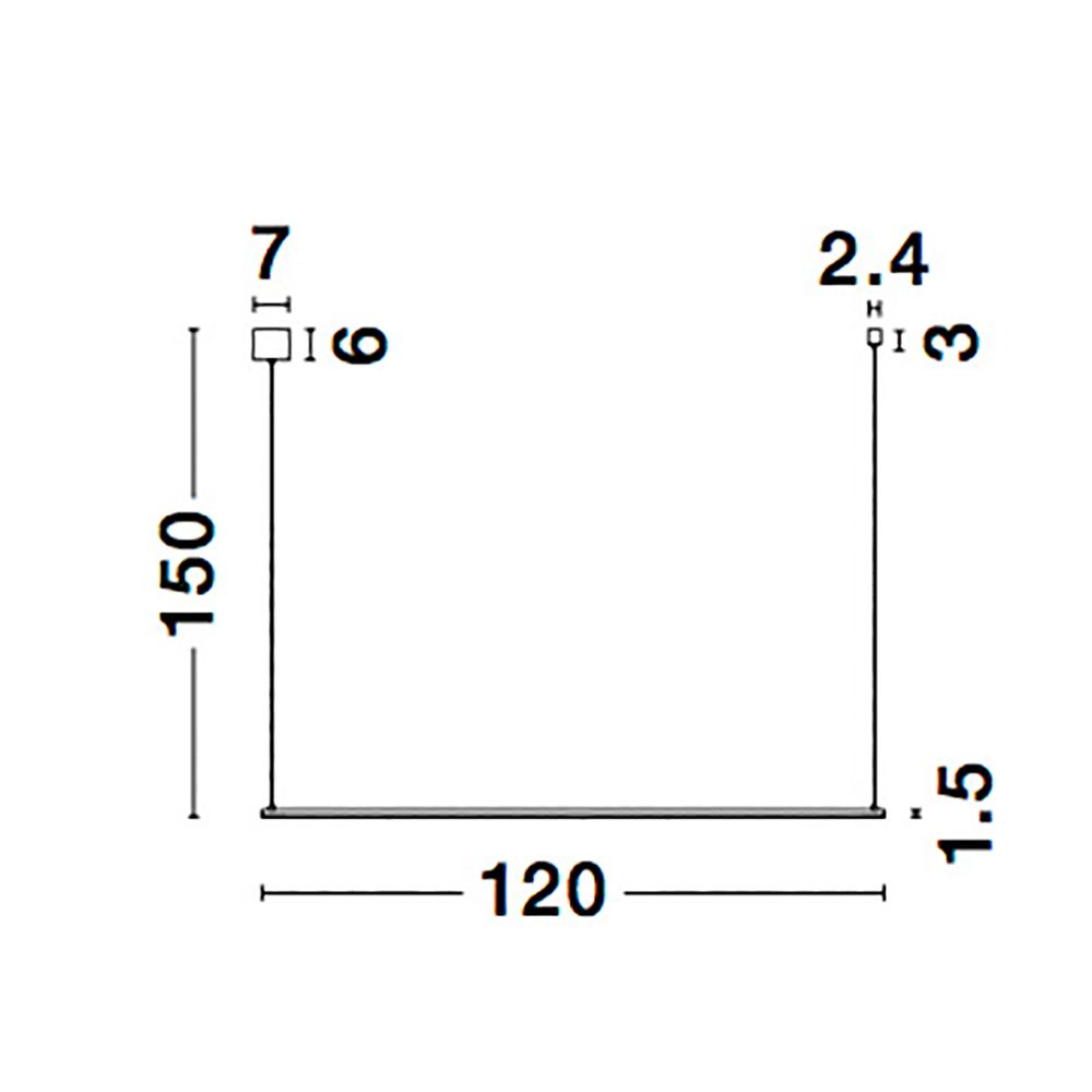 Lampe suspendue à LED Elettra Ø 120 cm de métal