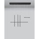 Elettra LED Hängelampe in sandigem Schwarz mit minimalistischen, dekorativen Armen für modernes Design.