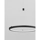 Empatia LED Hängelampe Schwarz Dimmbar – minimalistischer schwarzer Aluminium-Ring mit diffusem warmweißem Licht, ideal über Ess- oder Wohnzimmer