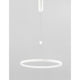 Empatia LED Hängeleuchte Metall Dimmbar mit modernem, minimalistischen Design in Weiß.