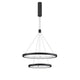 Empatia LED Hängeleuchte Ø 60cm 2 Ringe schwarze Aluminiumringe minimalistische Deckenleuchte 60W 3000K warmweiß, ideal über Esstisch oder Wohnzimmer