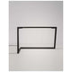 Ensio LED Tischlampe Schwarz in modernem Design aus Acryl und Aluminium gegen neutralem Hintergrund.