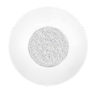 Era Glas-Deckenlampe Kristall Weiß, moderne weiße Plafond aus Glas und Metall für Wohn- oder Schlafzimmer