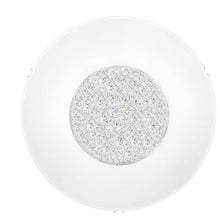Era Glas-Deckenlampe Kristall Weiß, moderne weiße Plafond aus Glas und Metall für Wohn- oder Schlafzimmer
