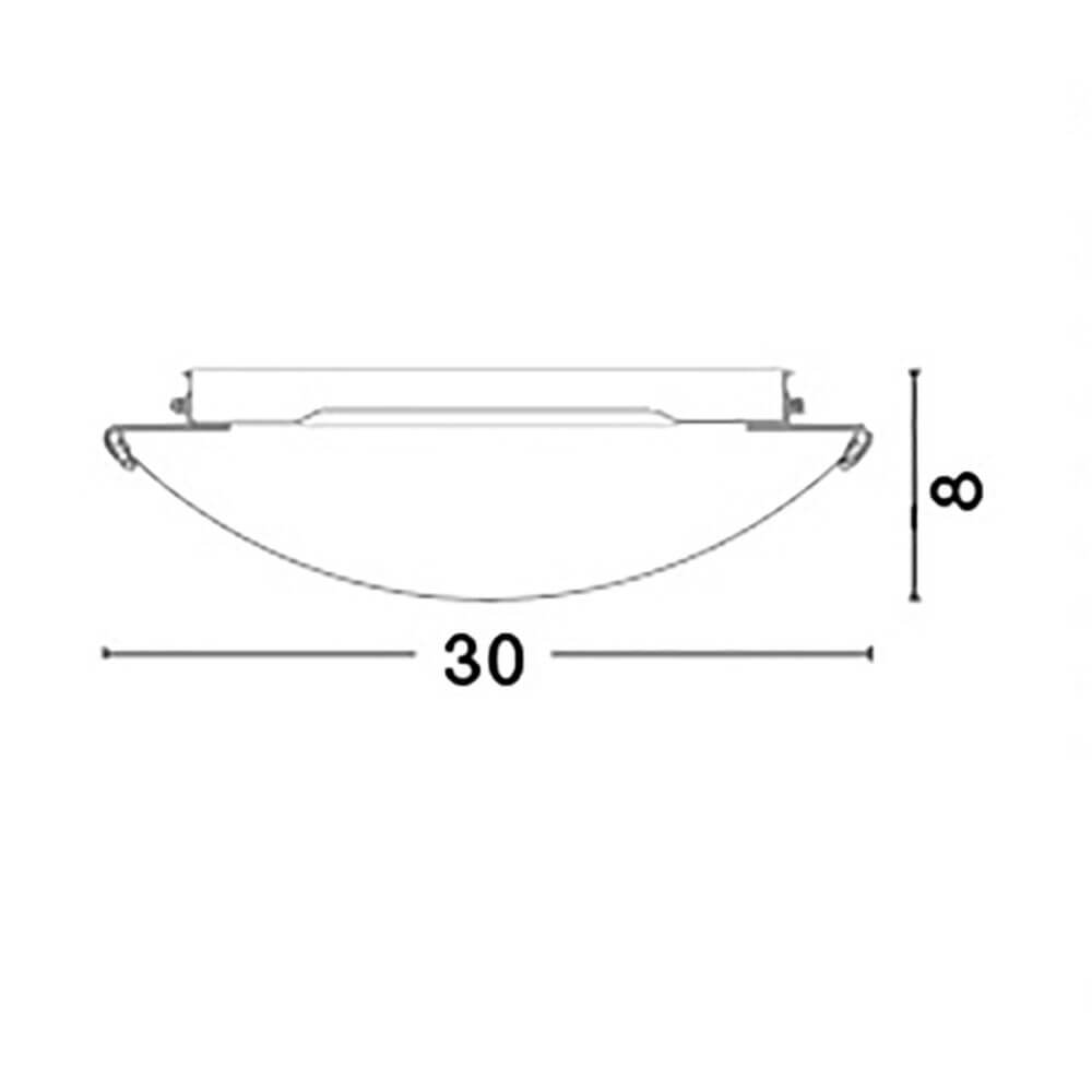 Era Glas-Deckenlampe Kristall Weiß