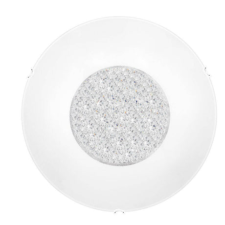 Era Glas-Deckenlampe Kristall Weiß moderne weiße Plafond-Deckenlampe aus Metall und Glas für Wohn- und Schlafzimmer