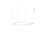 Eterna LED Hängelampe Quadratisch Weiß - moderne Deckenleuchte mit minimalistischem Design.
