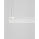 Eterna LED Hängelampe Quadratisch Weiß Detailaufnahme der minimalistischen Deckenleuchte in Weiß.