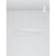Eterna LED Hängelampe Quadratisch Weiß mit minimalistischen Design und Aluminiumrahmen.