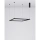 Eterna LED Hängeleuchte Metall Sandig-Schwarz in modernem, minimalistischen Design, perfekt für Wohnzimmer oder Esstisch.