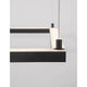 Eterna LED Hängeleuchte Metall Sandig-Schwarz mit minimalistischem Design und eleganter Rahmenkonstruktion.