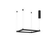 Eterna LED pendant light metal sandy black in a modern design with a square shape.