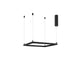 Eterna LED Hängeleuchte Metall Sandig-Schwarz in modernem Design mit quadratischer Form.