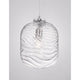 Ficato Glas-Pendellampe mit gewelltem Glasdesign, leuchtend und modern