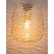 Ficato Glas-Pendellampe mit gewelltem Glas und warmem Lichtschein, ideal für stilvolle Innenräume.