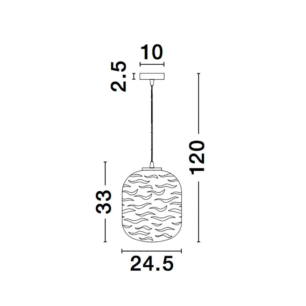 Ficato Glas-Pendellampe