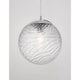 Ficato Pendellampe Ø 30cm mit transparentem Glas und verchromtem Metall, ideal für elegante Innenräume.