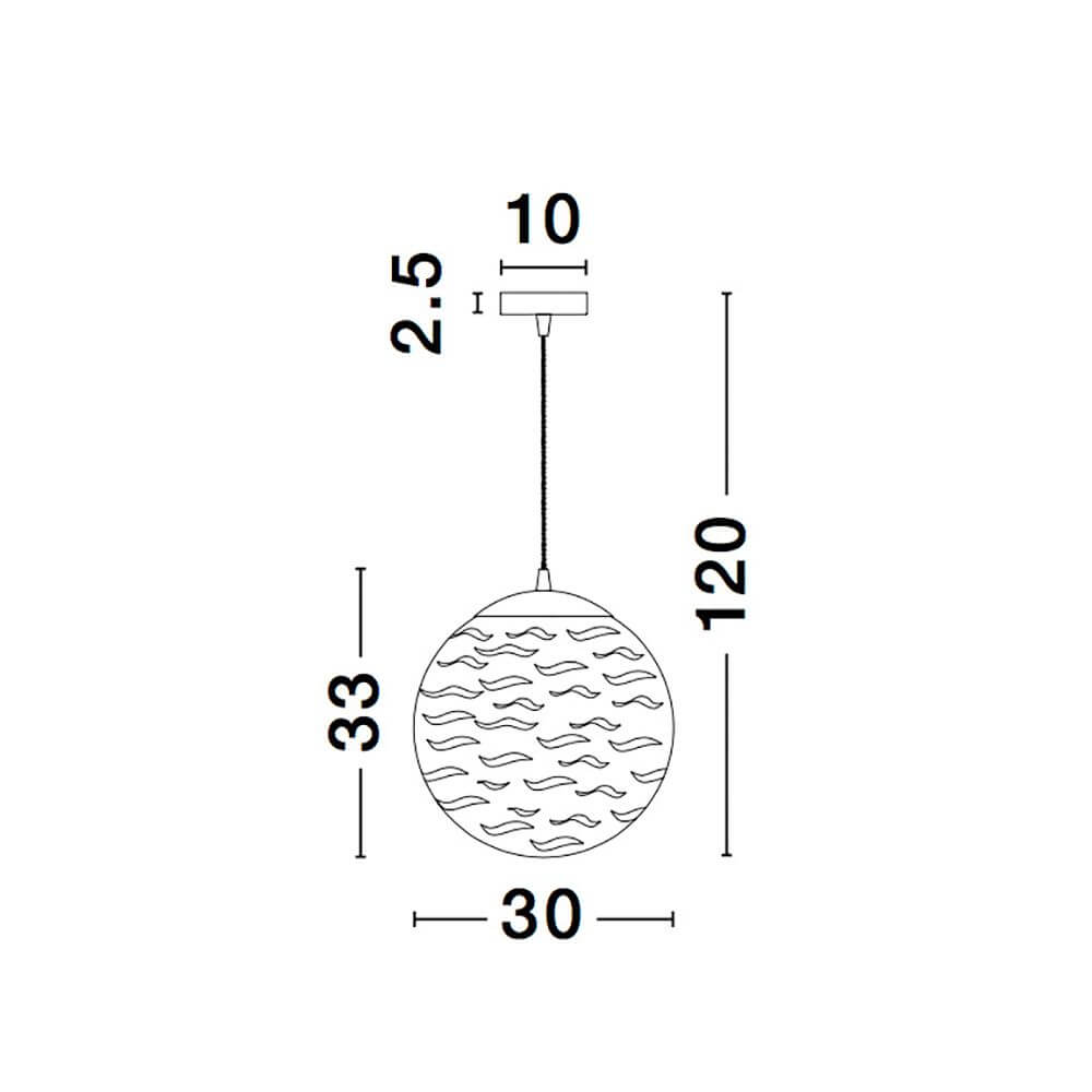 Lampada a ciondolo FICATO Ø 30 cm