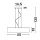 Technische Zeichnung der Finezza Hängelampe Ø 50cm mit Abmessungen.